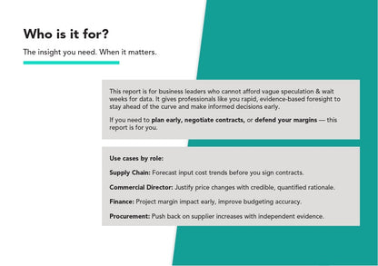 Custom Commodity Report